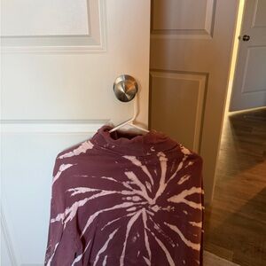 525 America Maroon and White Tie-Dye Sweater